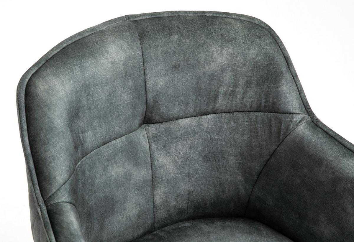Drehstuhl Watson - Schwarz/Grün, MODERN, Kunststoff/Textil (57/91/58cm) - Livetastic