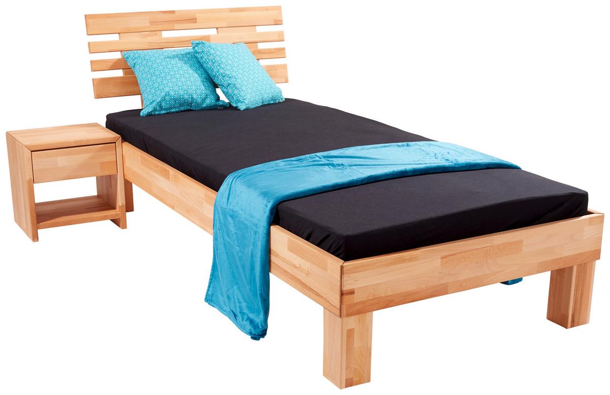 Massivholzbett 90x200 Cm Elisabeth Buche - Kernbuche, KONVENTIONELL, Holz (90/200cm)