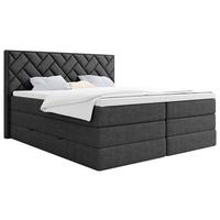 Boxspringbett Loreno - Anthrazit/Schwarz, MODERN, Holzwerkstoff/Textil (140/200cm) - MID.YOU