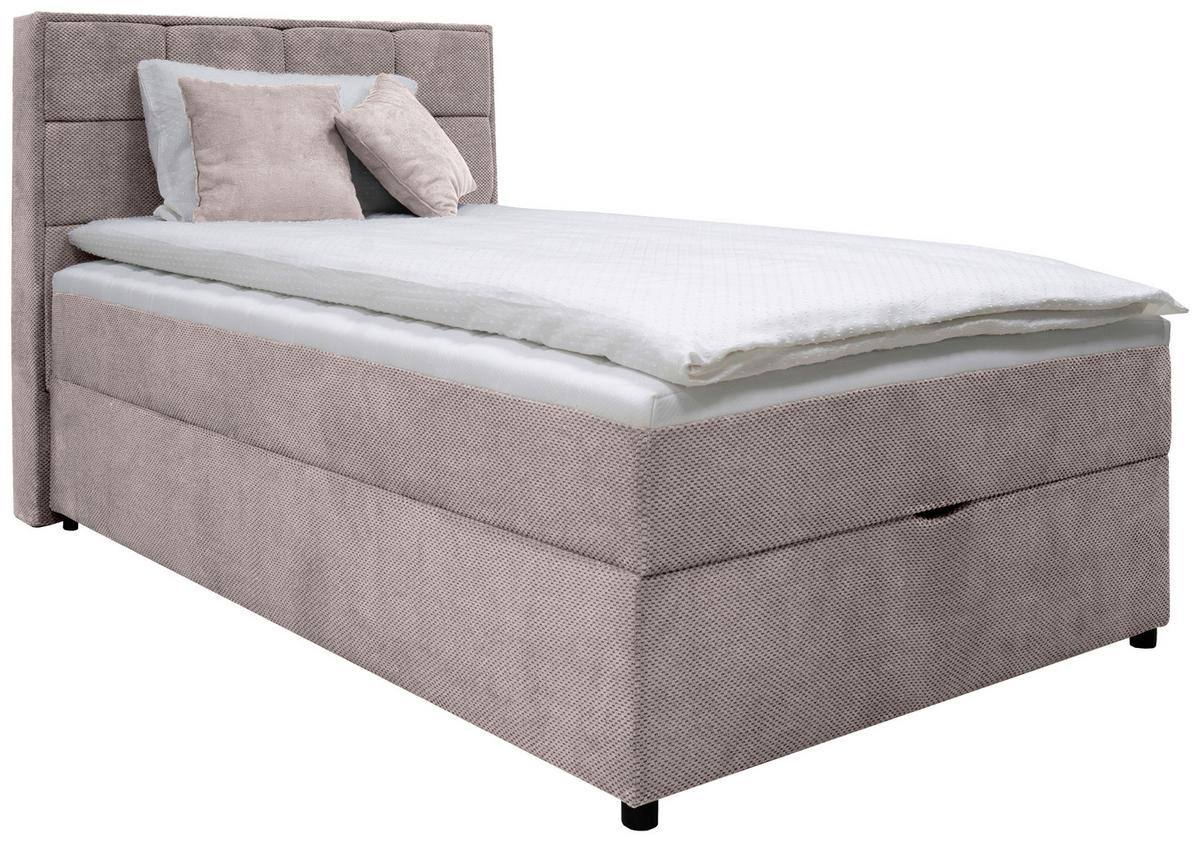Boxbett Mit Bettkasten Catania 120x200 Cm Taupe - Taupe, MODERN, Holz/Holzwerkstoff (120/200cm) - MID.YOU