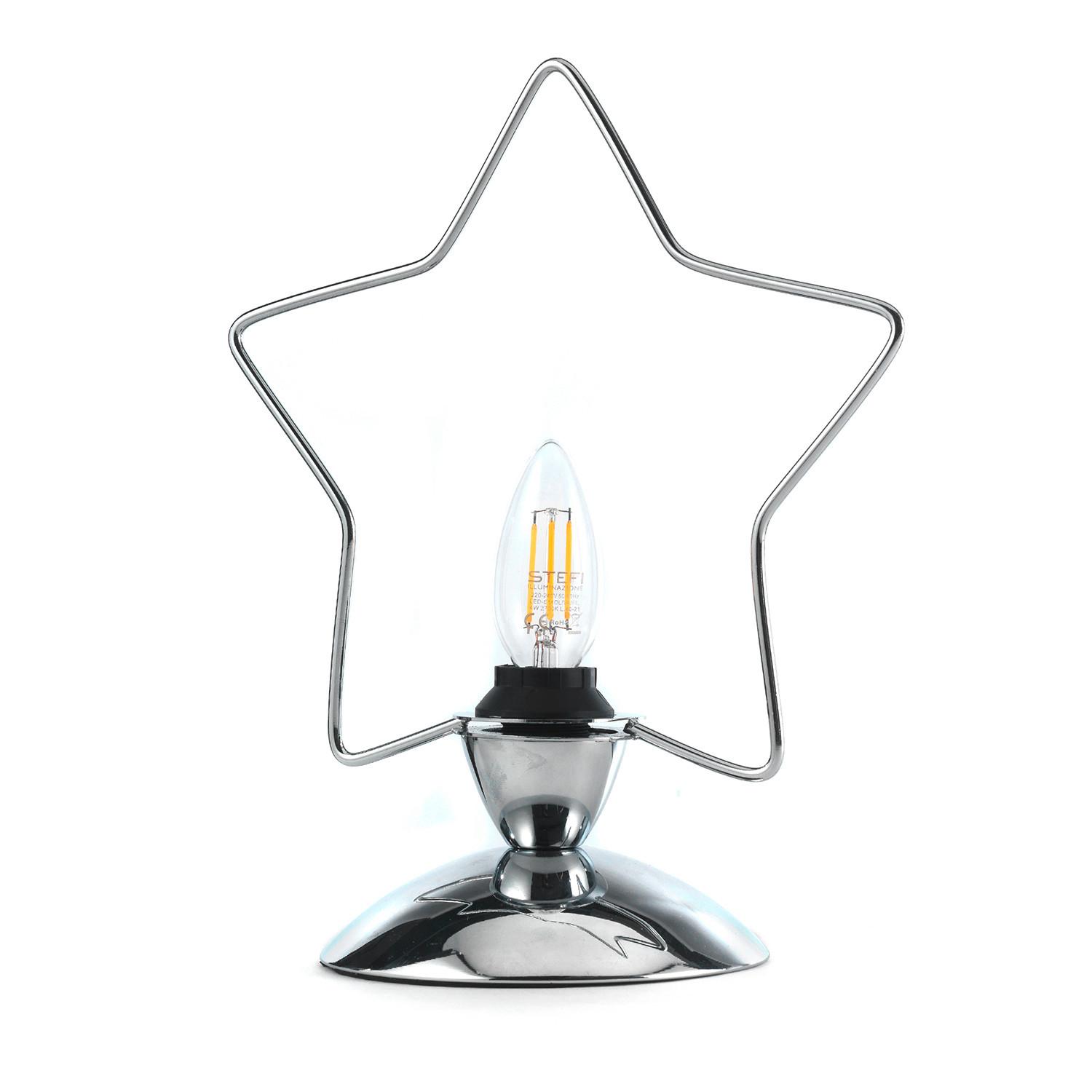 Kindertischleuchte 4983/l - Chromfarben, Design, Metall (27/12/40cm)