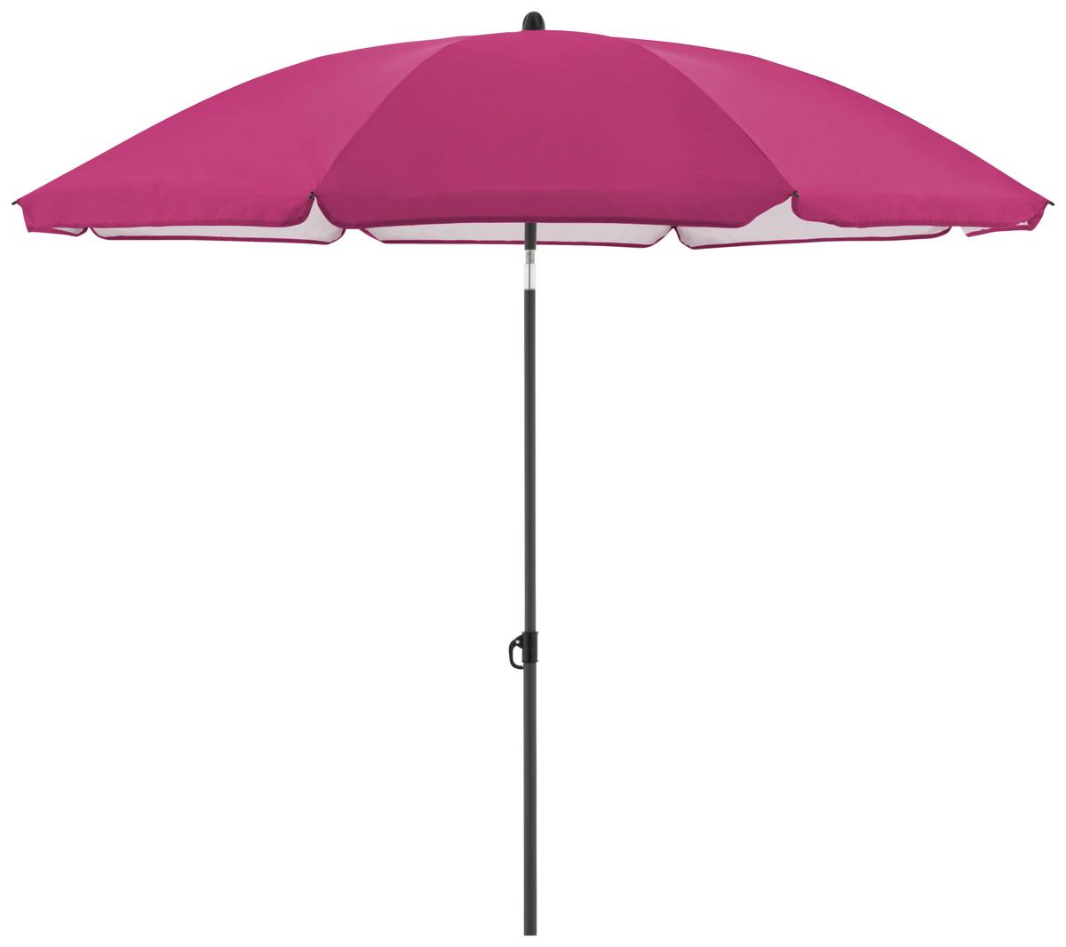 Sonnenschirm Gartenschirm Como Pink - Pink/Anthrazit, Basics, Textil/Metall (165/203cm)