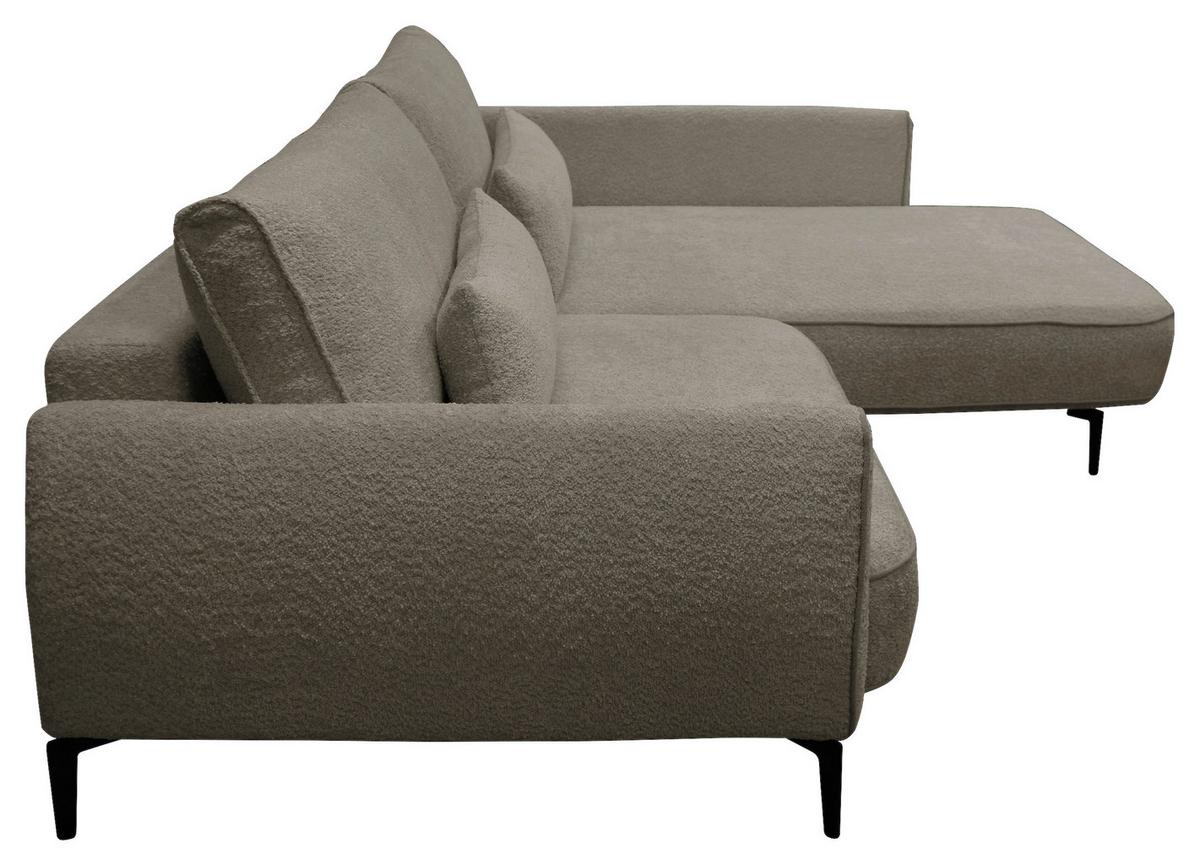 Ecksofa Abriamo Beige 273x204 cm - Beige/Schwarz, Design, Textil (273/204cm) - MID.YOU