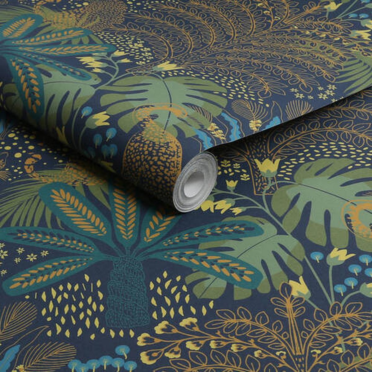 Vliestapete 118612 - Blau/Braun, Basics, Papier/Kunststoff (52/1000cm)