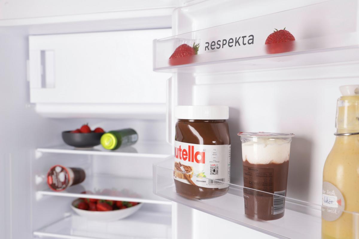 Kühlschrank Respekta Karlsson Weiß B: 54cm - Weiß, Basics, Glas/Metall (54/87,5/54,5cm) - Respekta