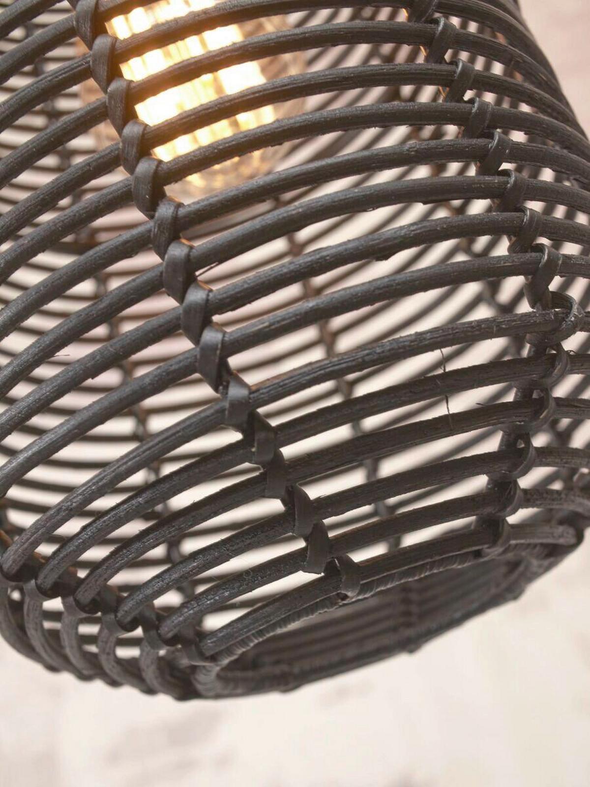 Hängeleuchte Tanami/H35/B - Schwarz, Trend, Holz (18/18/35cm) - Good & Mojo