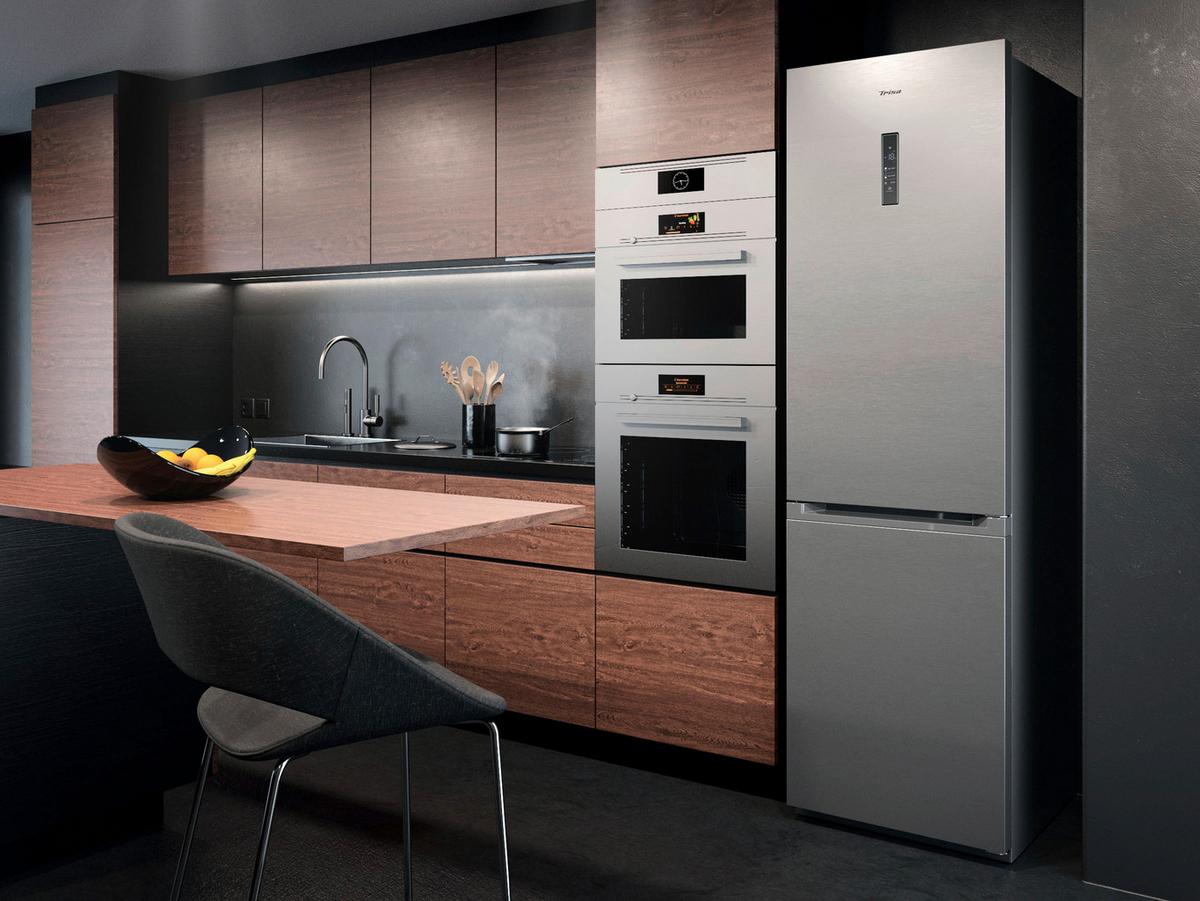 Kühl-Gefrier-Kombination Edelstahlfarben 378+116 L - Edelstahlfarben, KONVENTIONELL, Metall (66/59,5/201,8cm) - Trisa Electronics