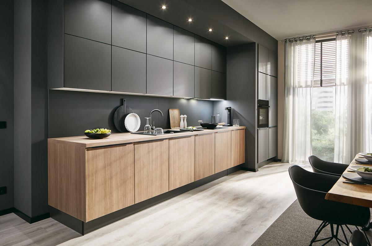 Einbauküchen Pn 210 Frei Planbar Modernes Design - Holzwerkstoff - Pino