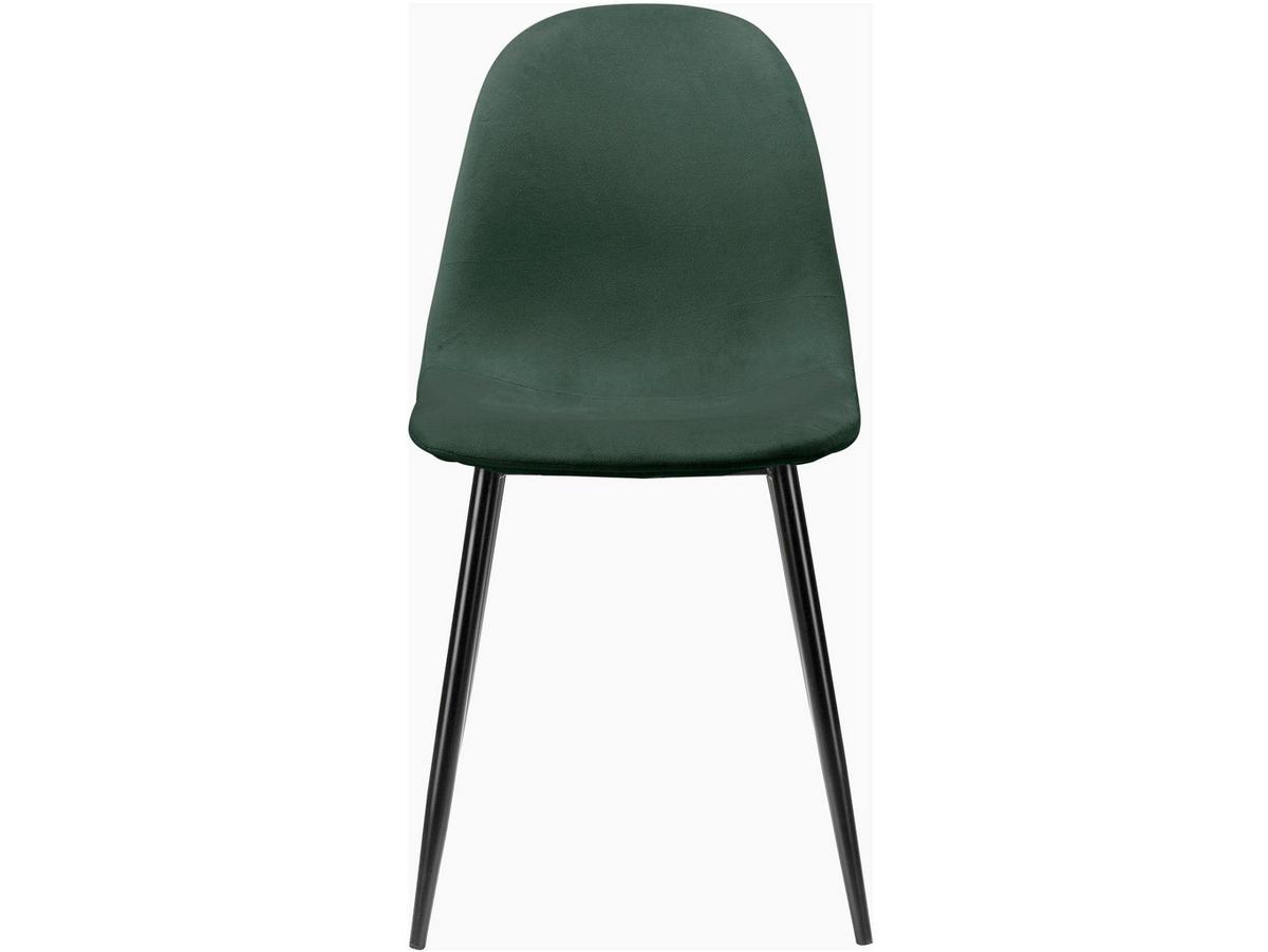 Stuhl-Set Monza Dunkelgrün B: 44cm 4--Teilig - Dunkelgrün/Schwarz, Design, Textil/Metall (44/87/51cm) - MID.YOU