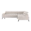 Ecksofa Volf Rechts New Weiß, S: 261x203 cm - Schwarz/Weiß, Trend, Kunststoff/Textil (261/203cm)