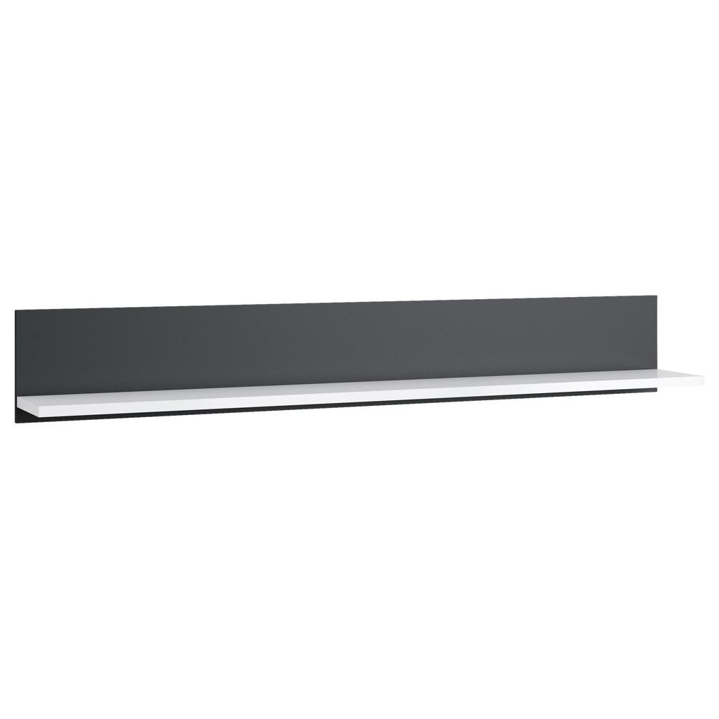 Wandboard Campania Anthrazit, Weiß B: 160 cm