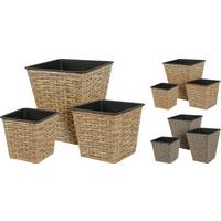 Virágcserép Szett - természetes anyagok (16/16/14cm)