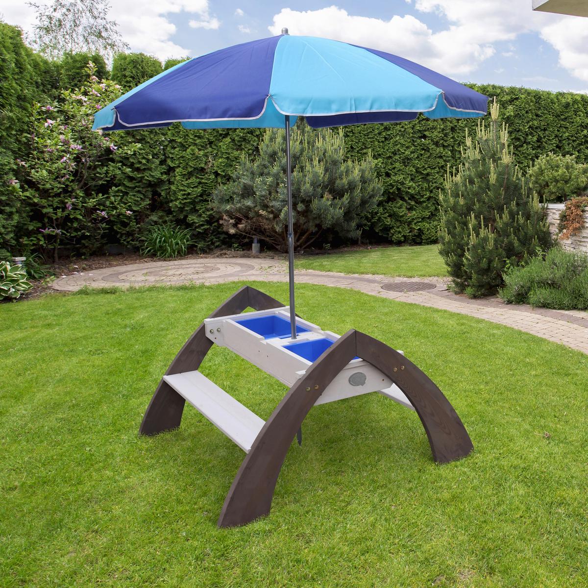 Sand- Und Wassertisch A031.023.00 - Weiß/Grau, KONVENTIONELL, Holz/Kunststoff (119/65/98cm) - Ambia Garden