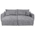 Schlafsofa Bali - Schwarz/Grau, MODERN, Holz/Textil (245/74-90/104cm) - Luca Bessoni