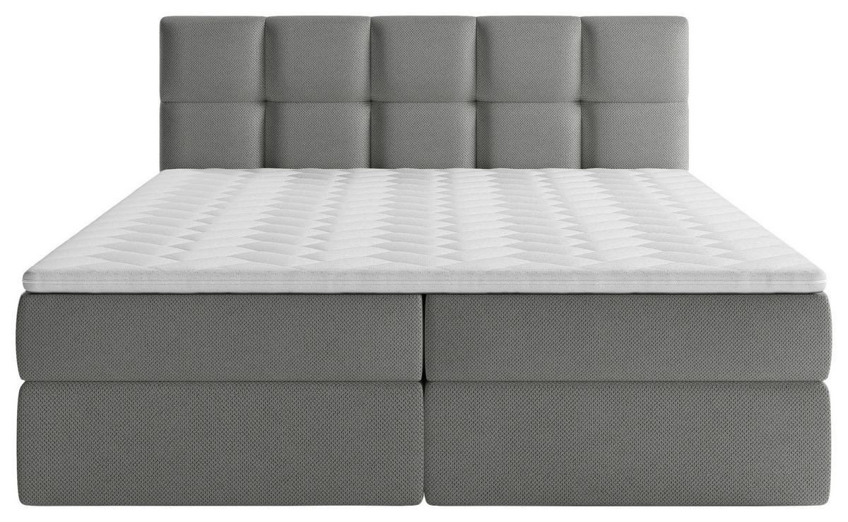 Boxbett Lorie Ii - Schwarz/Grau, MODERN, Holz/Holzwerkstoff (200/200cm) - MID.YOU