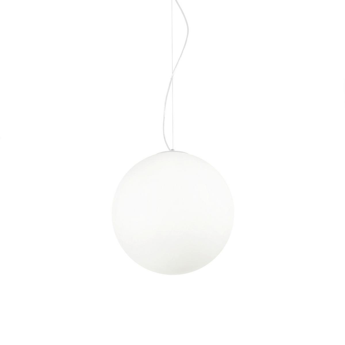 Hängeleuchte Bianco Weiß D: 40 Cm - Weiß, KONVENTIONELL, Glas (40/65/240cm) - Ideal Lux
