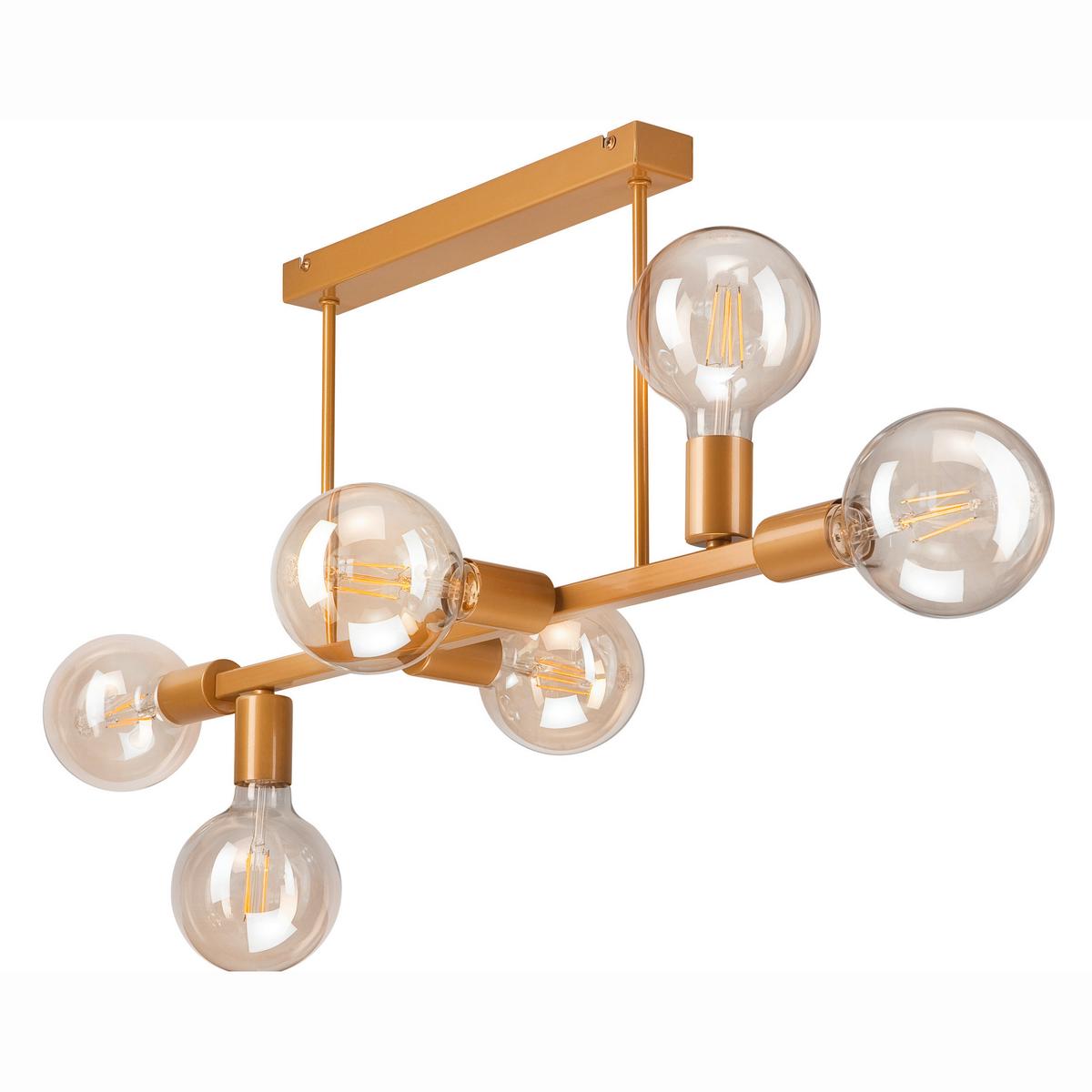 Deckenleuchte Astrid Goldfarben B: 39 cm - Goldfarben, Basics, Glas/Metall (90/39/73cm)