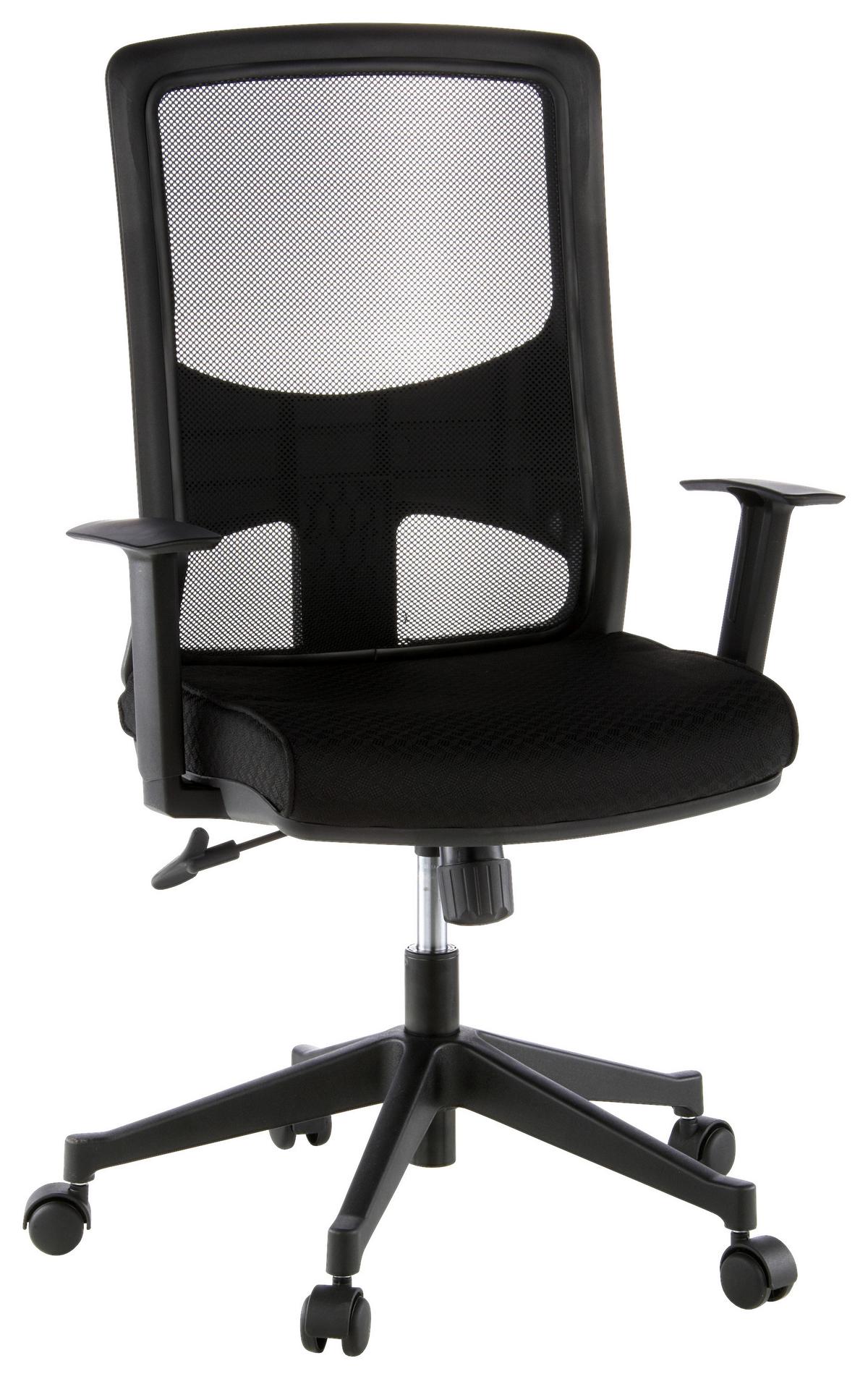 Drehstuhl Lavita Schwarz - Schwarz, MODERN, Kunststoff/Textil (57/113/44cm) - MID.YOU