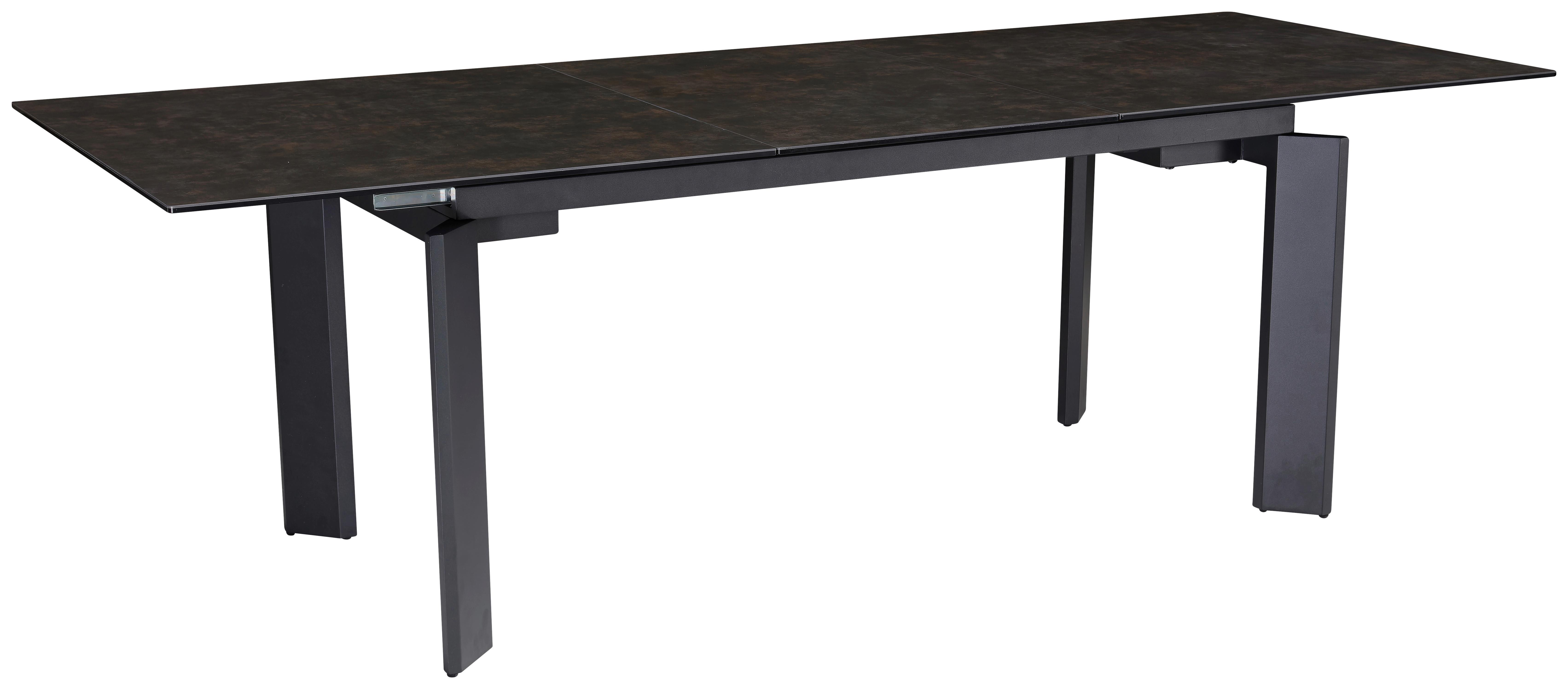 ESSTISCH Schwarz, L: 180 cm - Schwarz, Design, Keramik/Metall (180/95/77cm) - MID.YOU