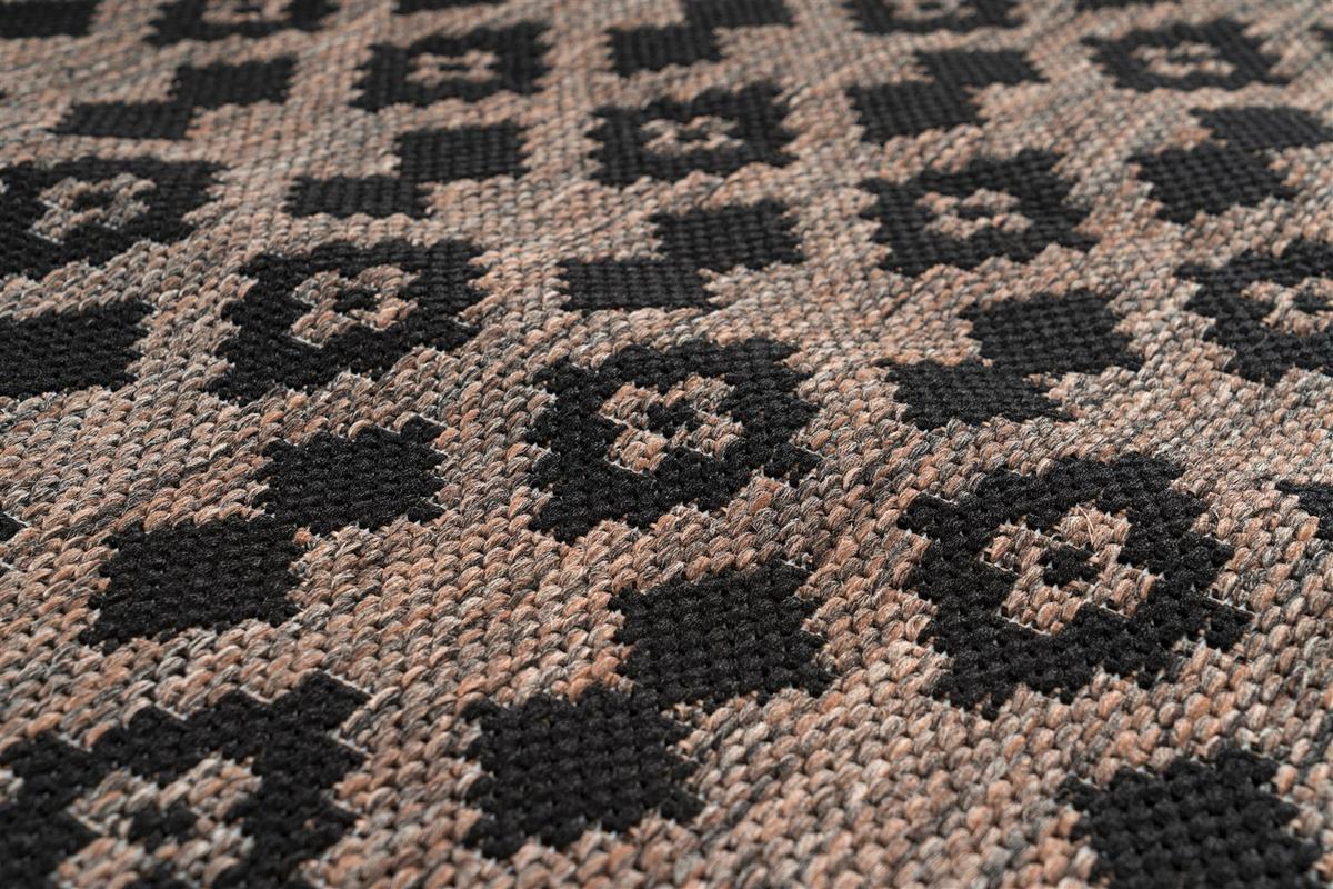Flachwebteppich Splash 700 Braun/Grau, 120x170 cm - Braun/Grau, KONVENTIONELL, Textil (120/170cm)