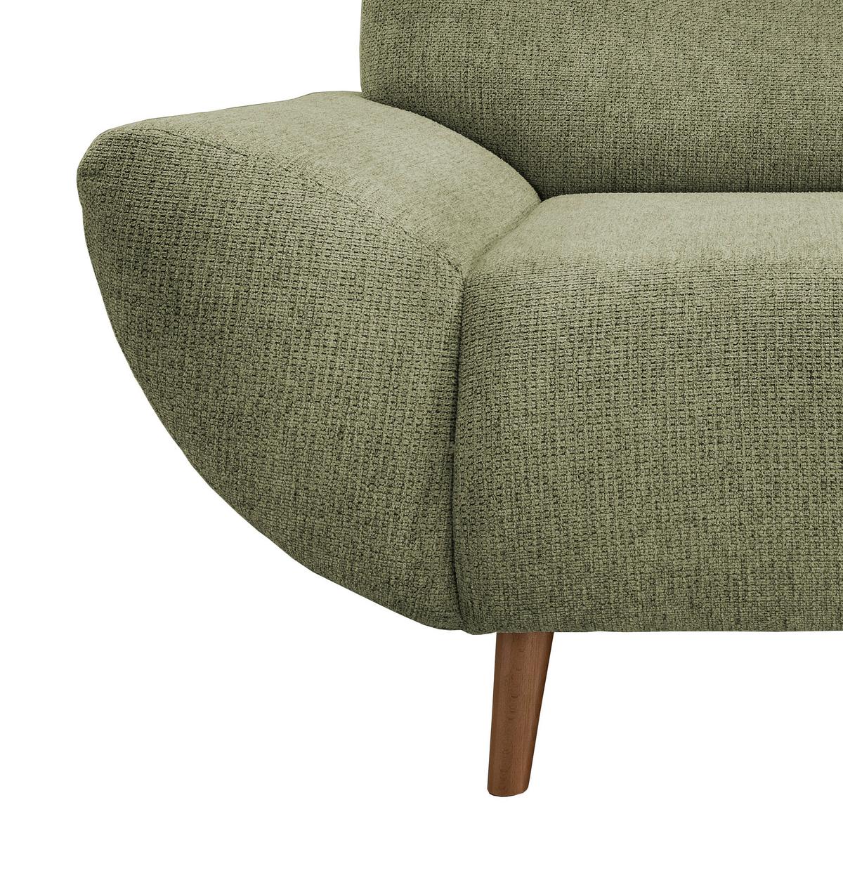 3-sitzer-sofa Drago Grün Zierkissen - Wildeiche/Grün, MODERN, Holz/Textil (205/81/90cm) - MID.YOU