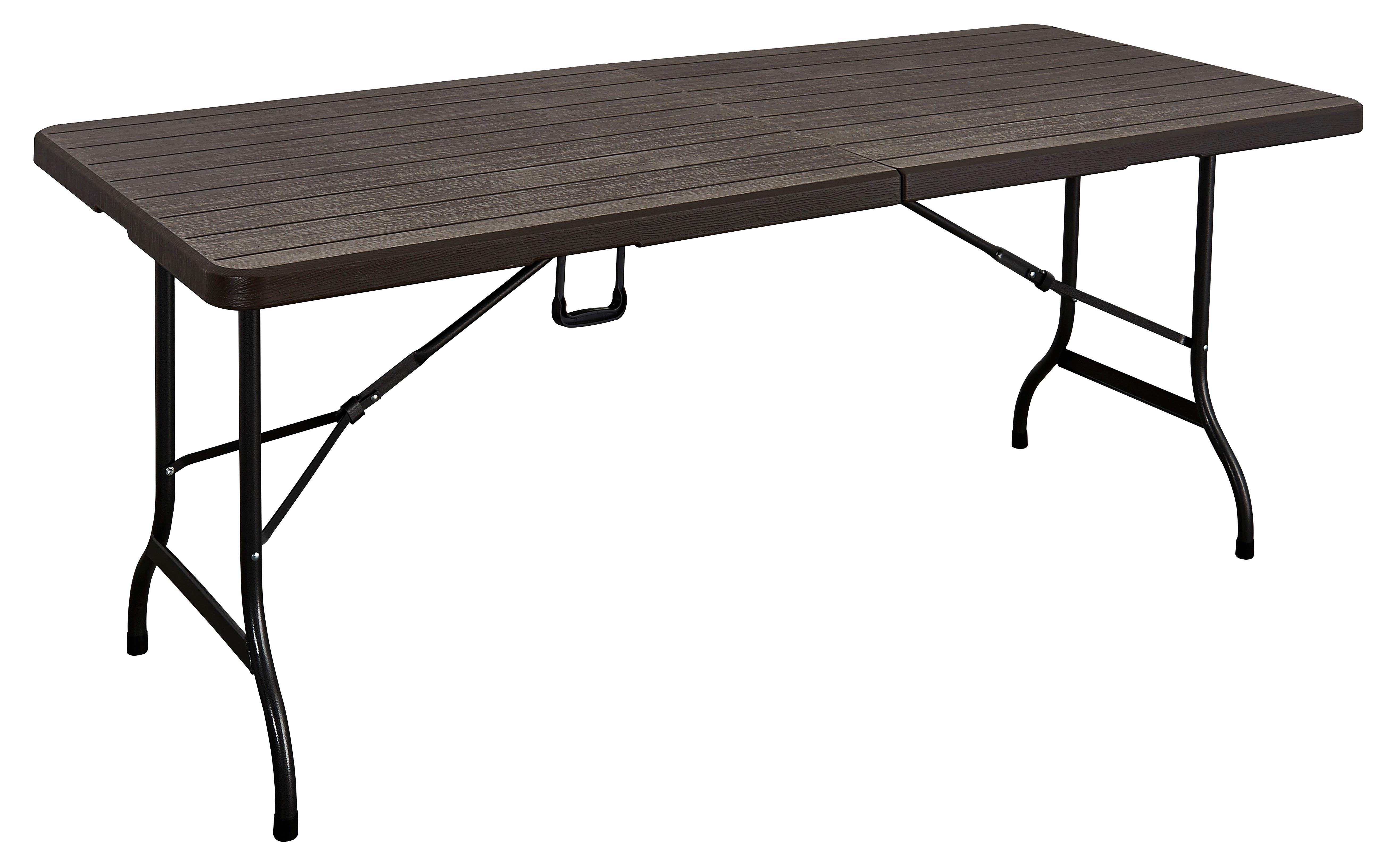 Gartenklapptisch Tabora - Braun, Basics, Kunststoff/Metall (180/75/72cm) - Gardenson