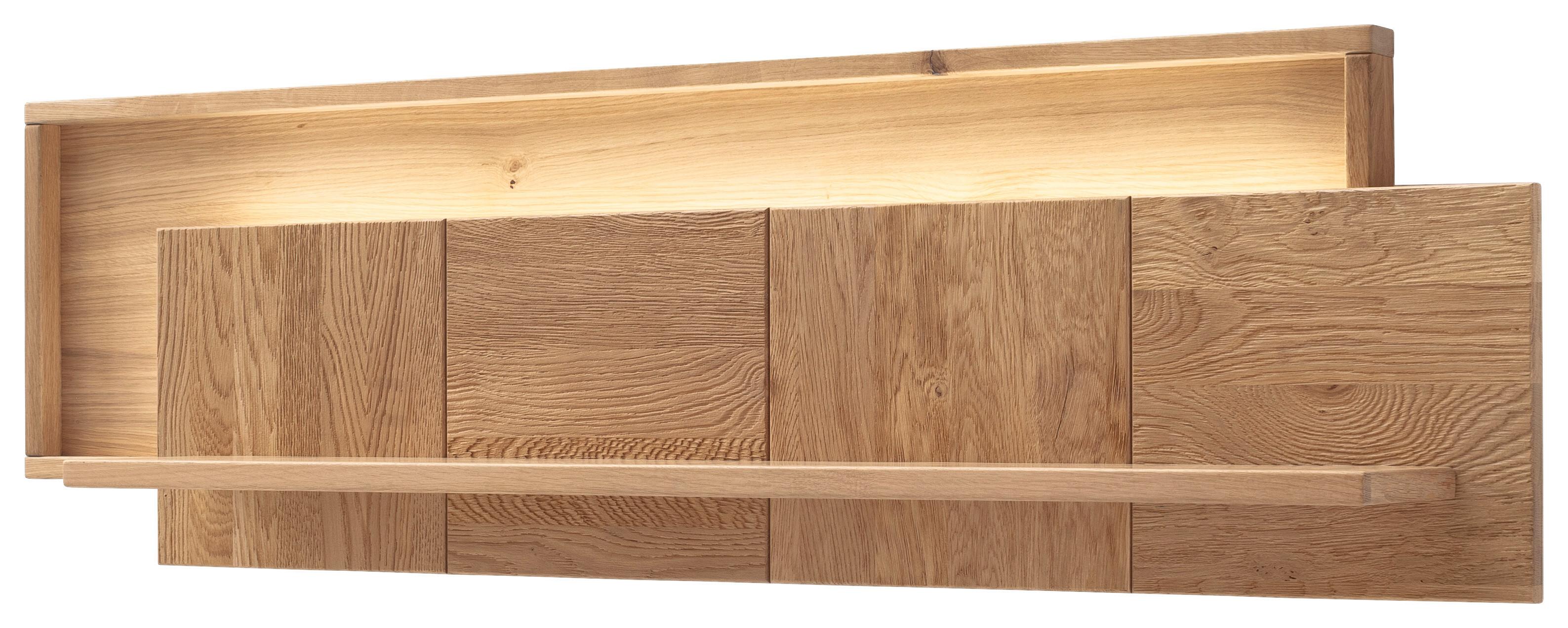Wandboard Valencia B: 137 cm Eichefarben - Eiche Bianco, Design, Holz/Holzwerkstoff (137/40/26cm) - MID.YOU