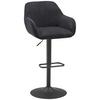 Barhocker Kiana - Schwarz, LIFESTYLE, Textil/Metall (44/95-117/55cm) - Livetastic