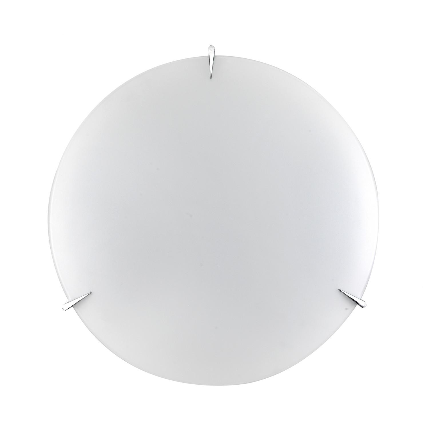 Deckenleuchte 1005/Plm - Weiß, KONVENTIONELL, Glas/Metall (40/40/9cm)