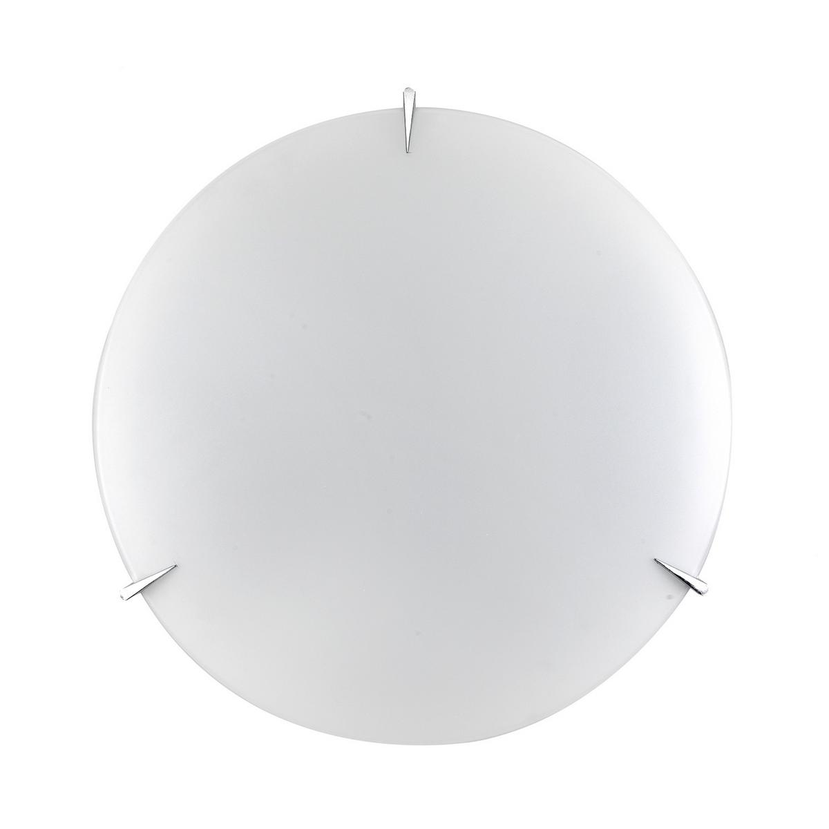 Deckenleuchte 1005/Plm - Weiß, KONVENTIONELL, Glas/Metall (40/40/9cm)