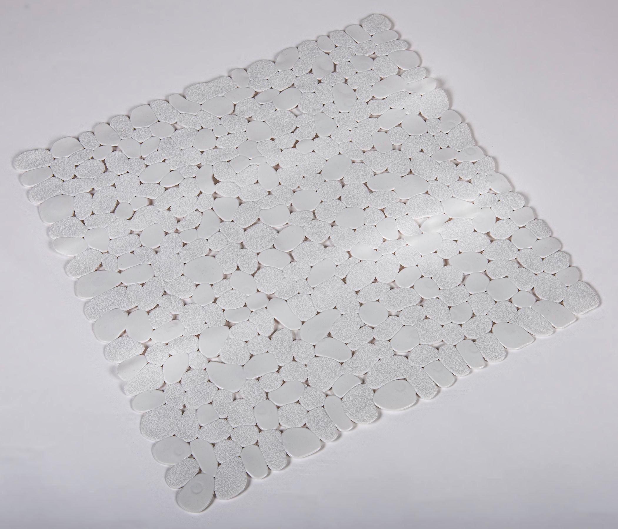Duscheinlage Stones - Weiß, Kunststoff (50/50cm)
