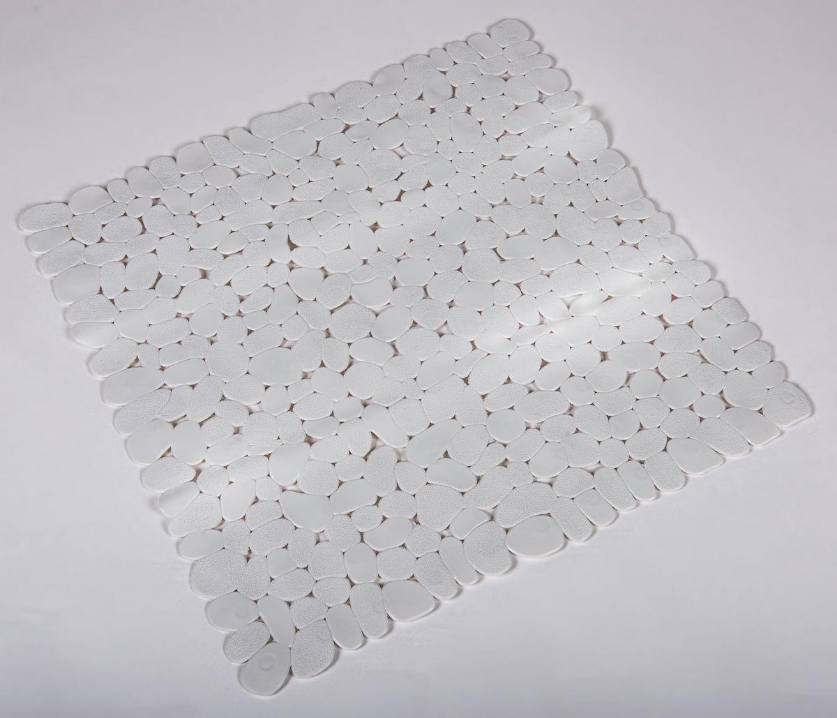 Duscheinlage Stones - Weiß, Kunststoff (50/50cm)