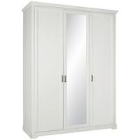 Skriňa biela,š.160cm - biela/niklová, Romantik / Landhaus, kov/kompozitné drevo (160/220/64cm)