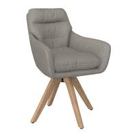 ŽIDLE S PODRUČKAMI JUANA - světle šedá/přírodní barvy, Moderní, dřevo/textil (61/93/65cm) - Bessagi Home