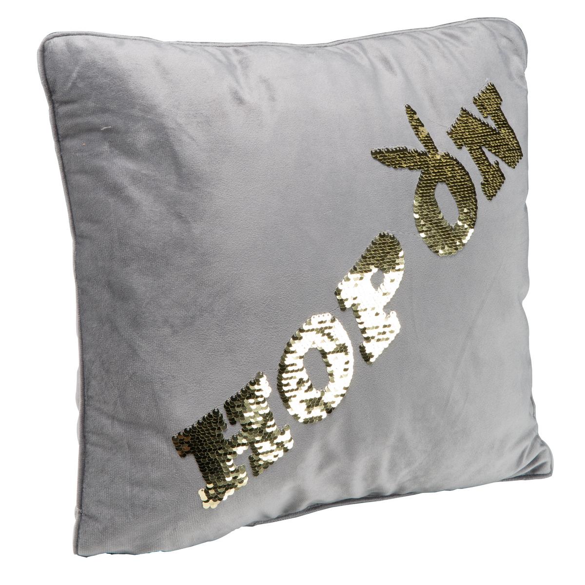 Zierkissen Hop On 40x40 cm Synthetikfaser - Anthrazit, Basics, Textil (40/40cm) - Playboy