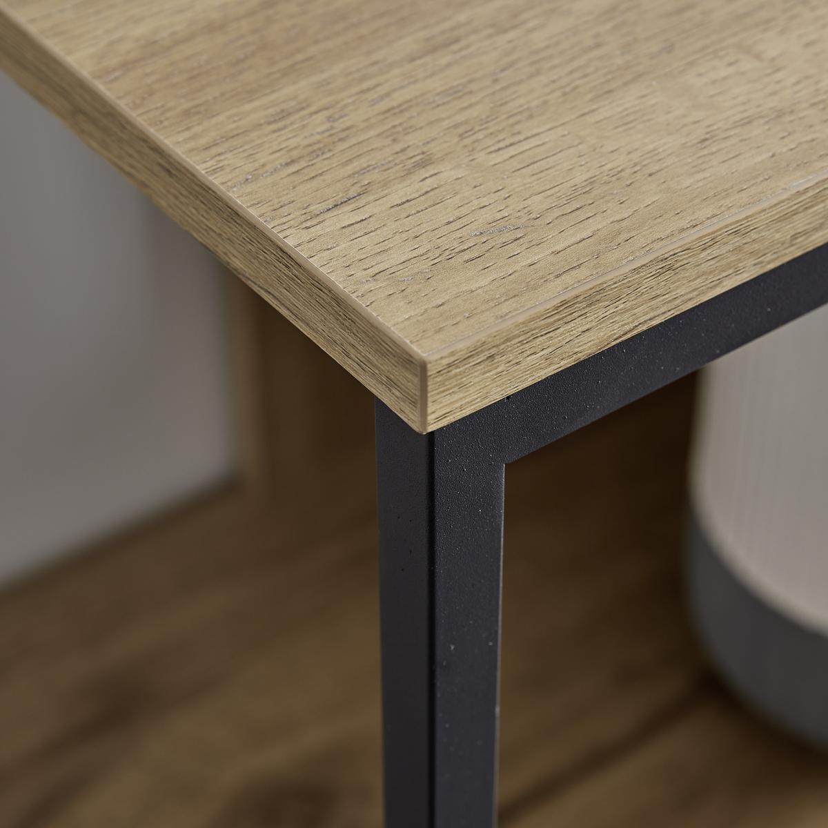 Regál GENY - černá/barvy dubu, Moderní, kov (80/94,6/40cm) - Bessagi Home