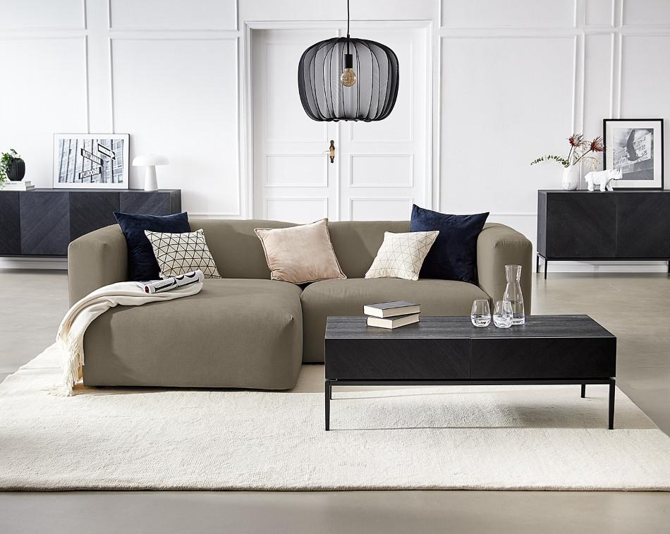 Ecksofa Bolt, Dunkelgrau S: 255x160 cm - Dunkelgrau, MODERN, Textil (255/160cm) - Trendmanufaktur