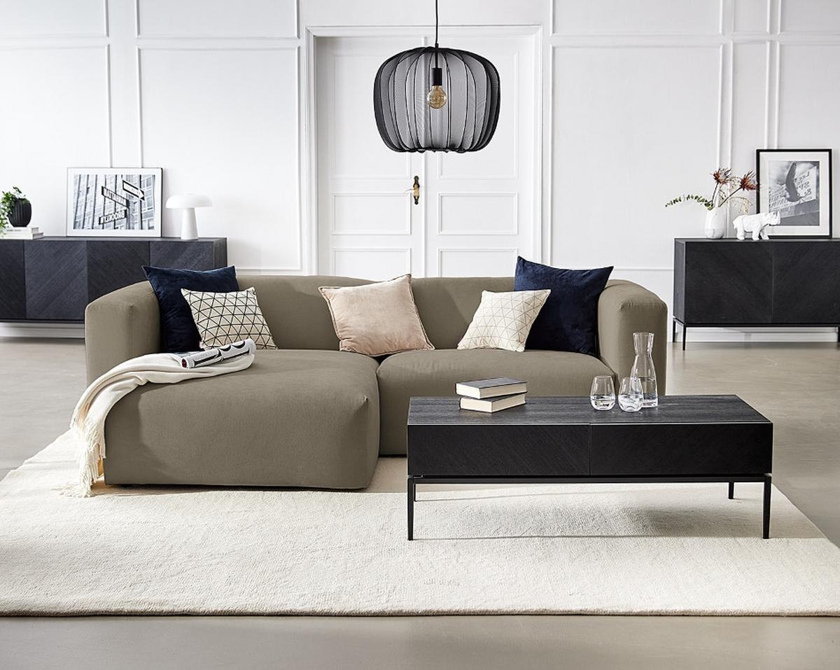 Ecksofa Bolt, Dunkelgrau S: 255x160 cm - Dunkelgrau, MODERN, Textil (255/160cm) - Trendmanufaktur