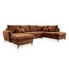 Wohnlandschaft Scandic Lagom Ziegelrot U: 157x312x202 cm - Terracotta/Naturfarben, Textil (157/312/202cm) - MID.YOU