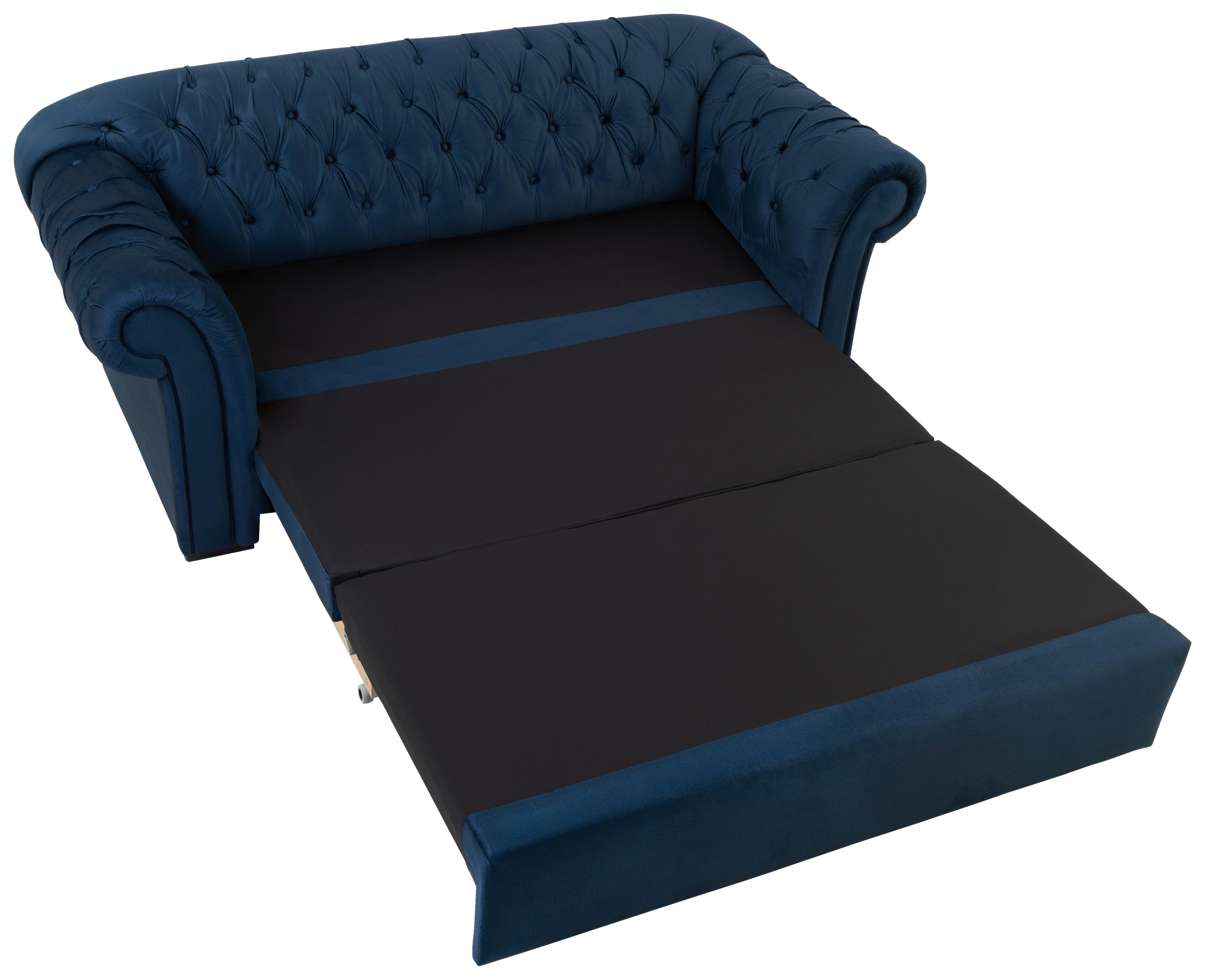 Schlafsofa Cupido - Schwarz/Dunkelblau, Design, Textil (213/86/99cm) - MID.YOU