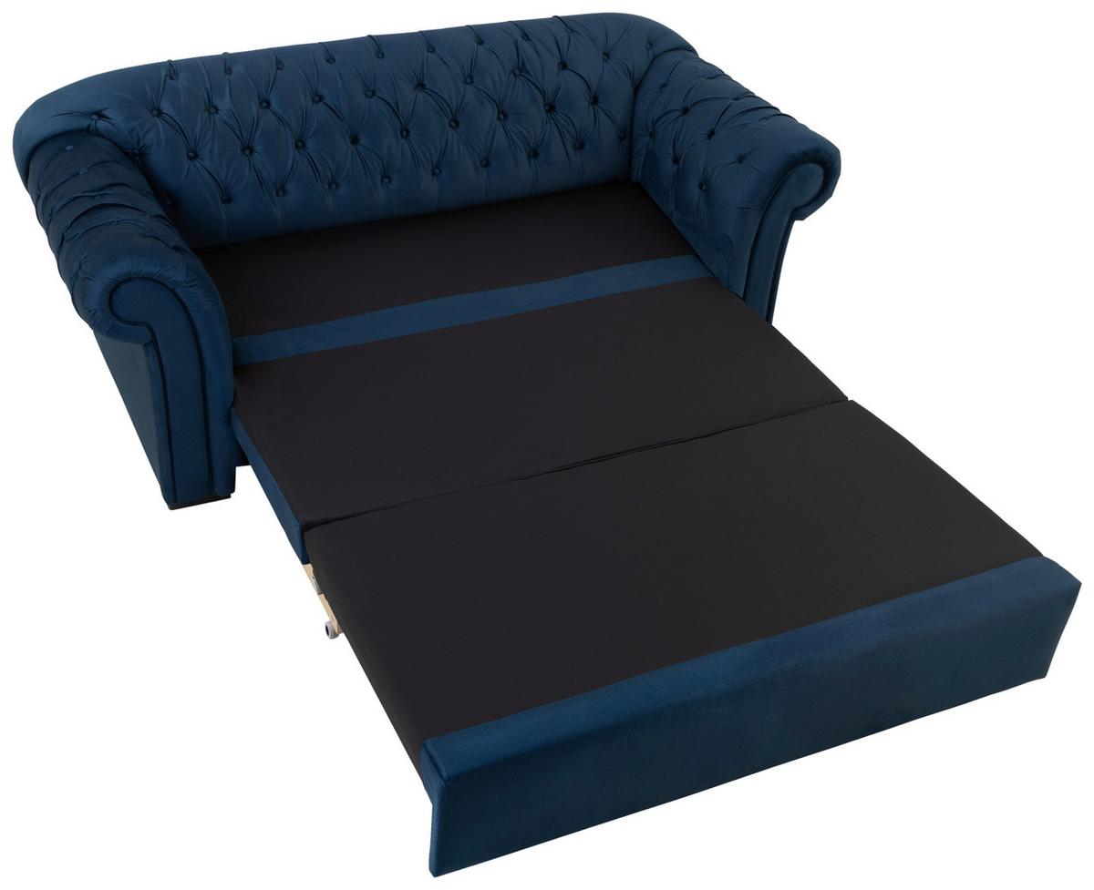 Schlafsofa Cupido - Schwarz/Dunkelblau, Design, Textil (213/86/99cm) - MID.YOU