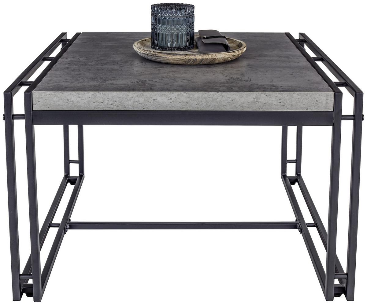 Dohányzóasztal Bistro - fekete/szürke, Modern, műanyag/faalapú anyag (72/45/72cm) - Zandiara