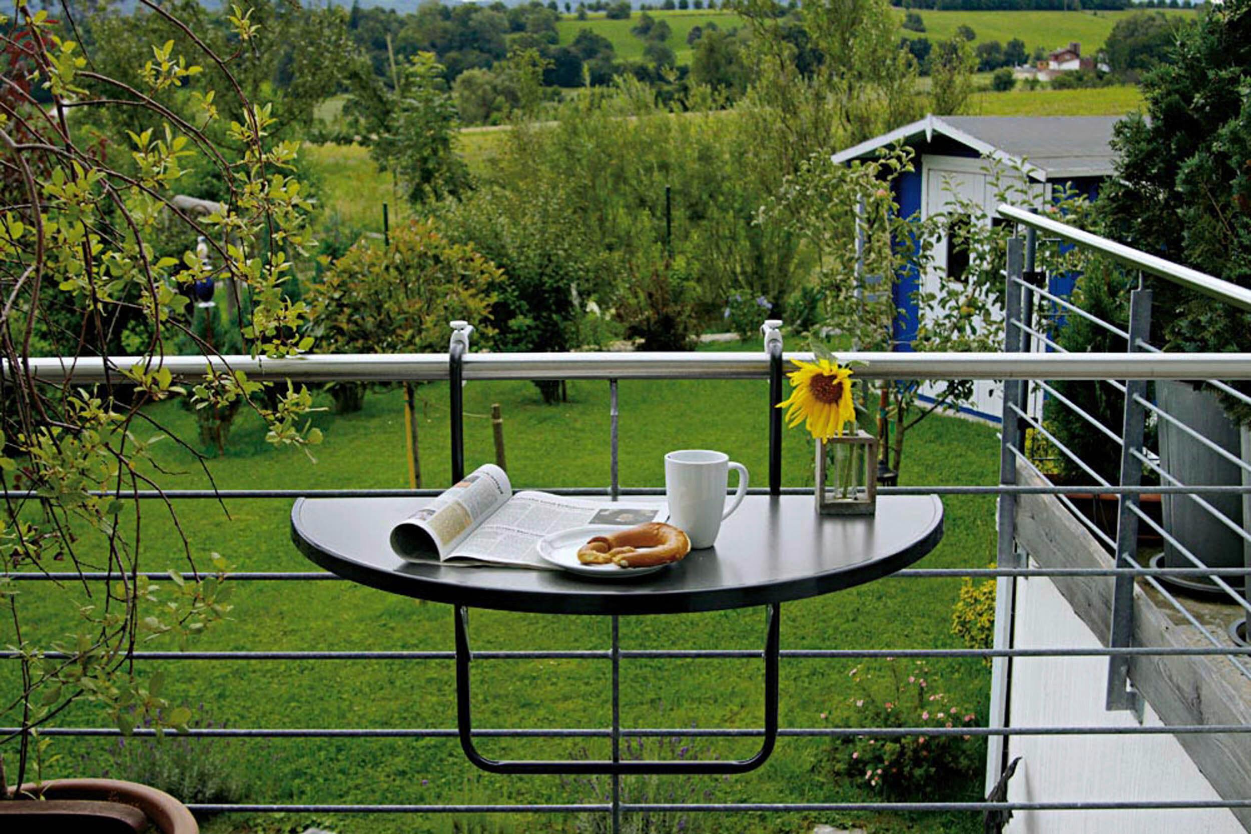 Balkonhängetisch Butler – Balkonhängetisch - Anthrazit, Basics, Metall (100/50/8cm)