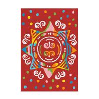 Webteppich Rot Spirit Glow 110x160 cm - Rot, Basics, Textil (110/160cm) - Kayoom
