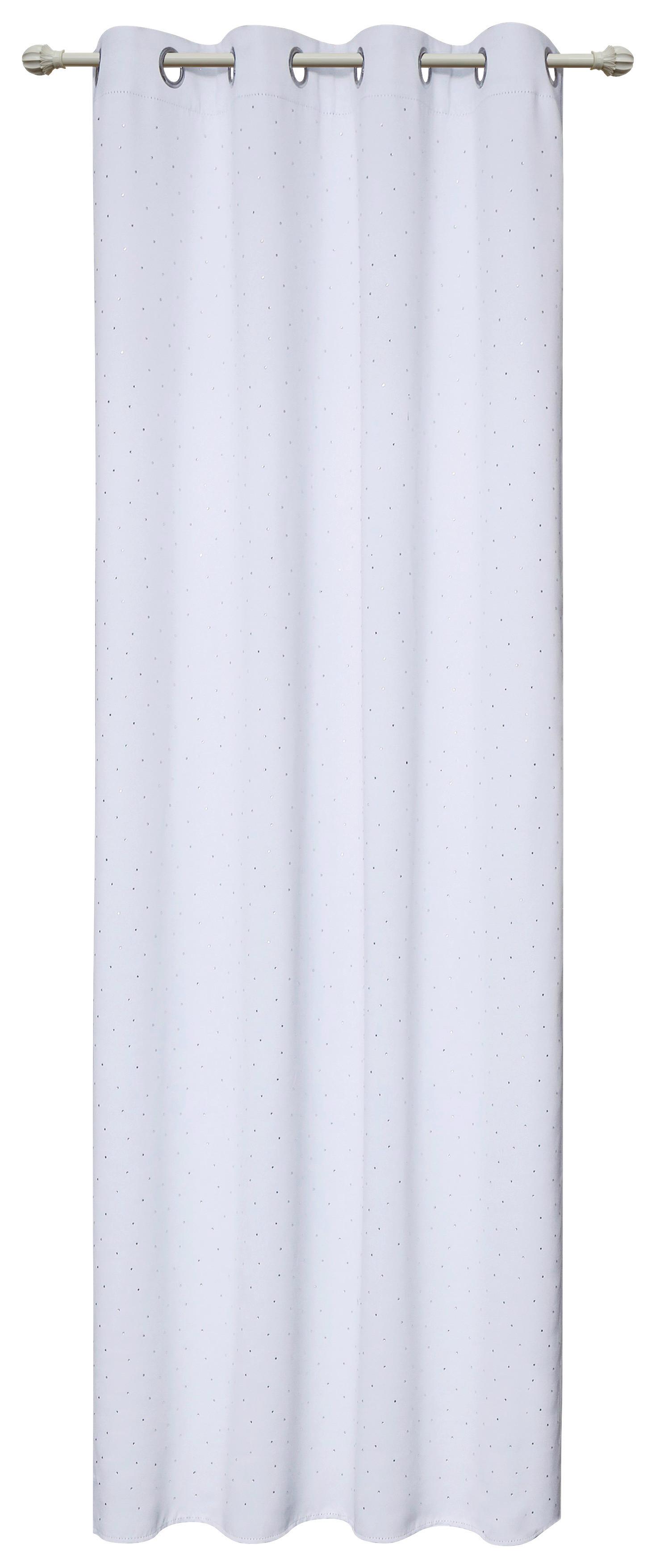 Verdunkelungsvorhang Chrisi - Weiß, ROMANTIK / LANDHAUS, Textil (135/245cm) - James Wood