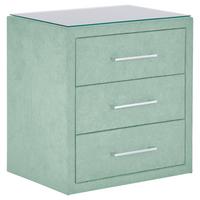 Nachtkästchen Jadegrün H: 60 cm Kleopatra - Jadegrün, KONVENTIONELL, Holzwerkstoff/Kunststoff (56/60/41cm) - Ondega