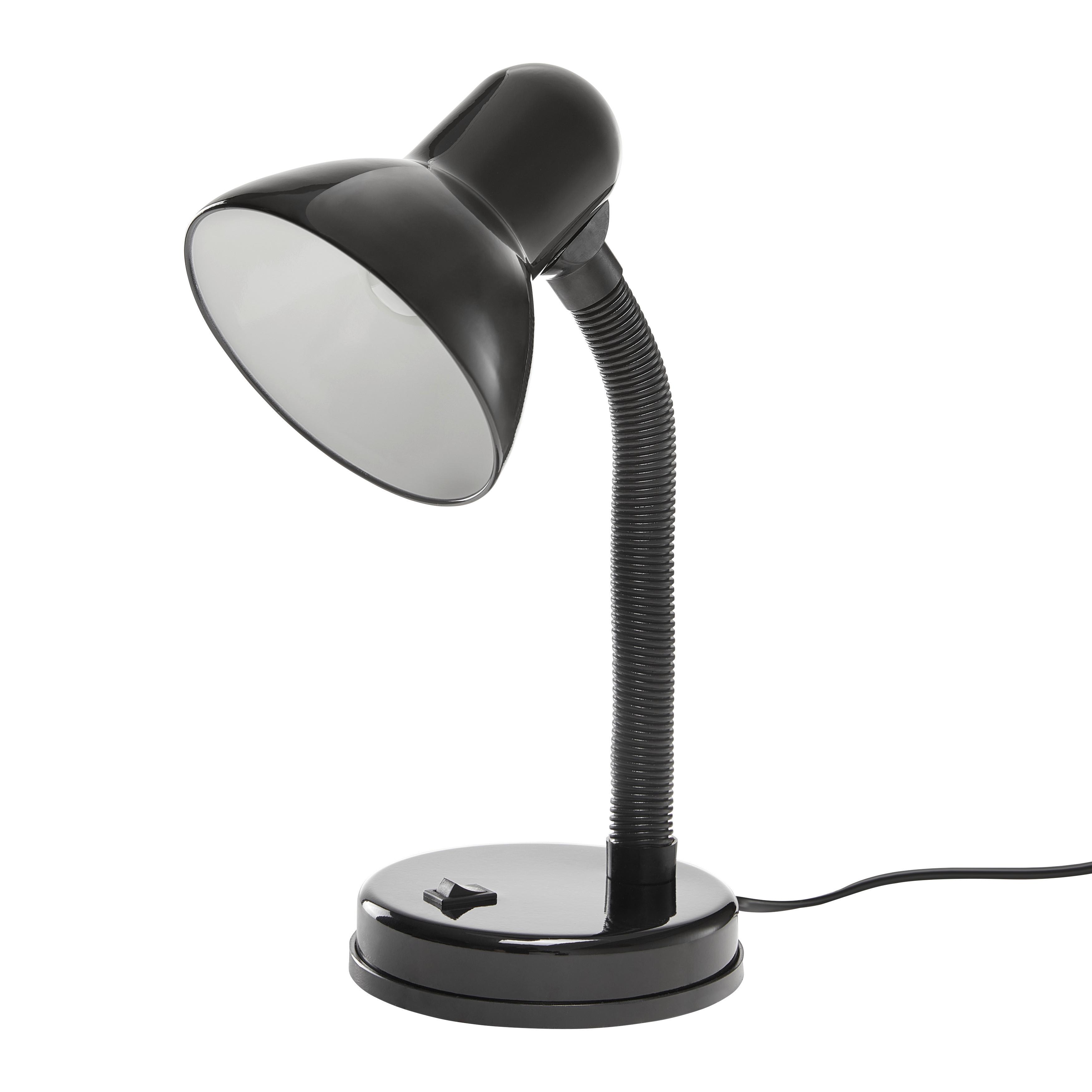 Lampa na písací stôl Leona max. 40 Watt - čierna, kov/plast (14,5/14,5/37,8cm) - Mömax
