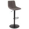 Barhocker höhenverstellbar Bretone Dunkelgrau - Dunkelgrau/Schwarz, MODERN, Textil/Metall (47/113,5/53cm)