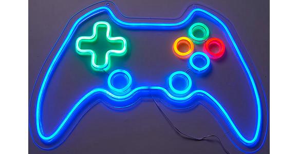 LED-Wandleuchte Gamer - Transparent/Weiß, Basics, Kunststoff (60/40/1,9cm) - Luca Bessoni