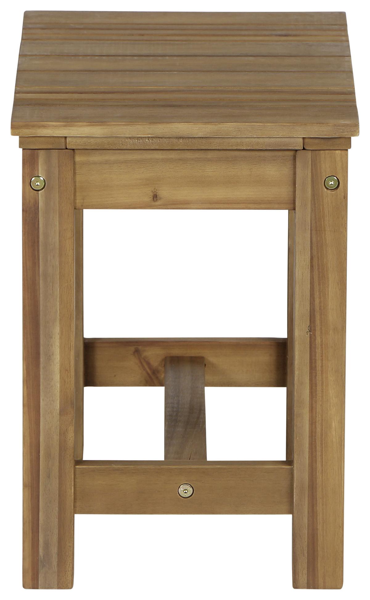 Gartenhocker Echtholz Akaziefarben - Akaziefarben, KONVENTIONELL, Holz (33/45/50cm) - Siena Garden